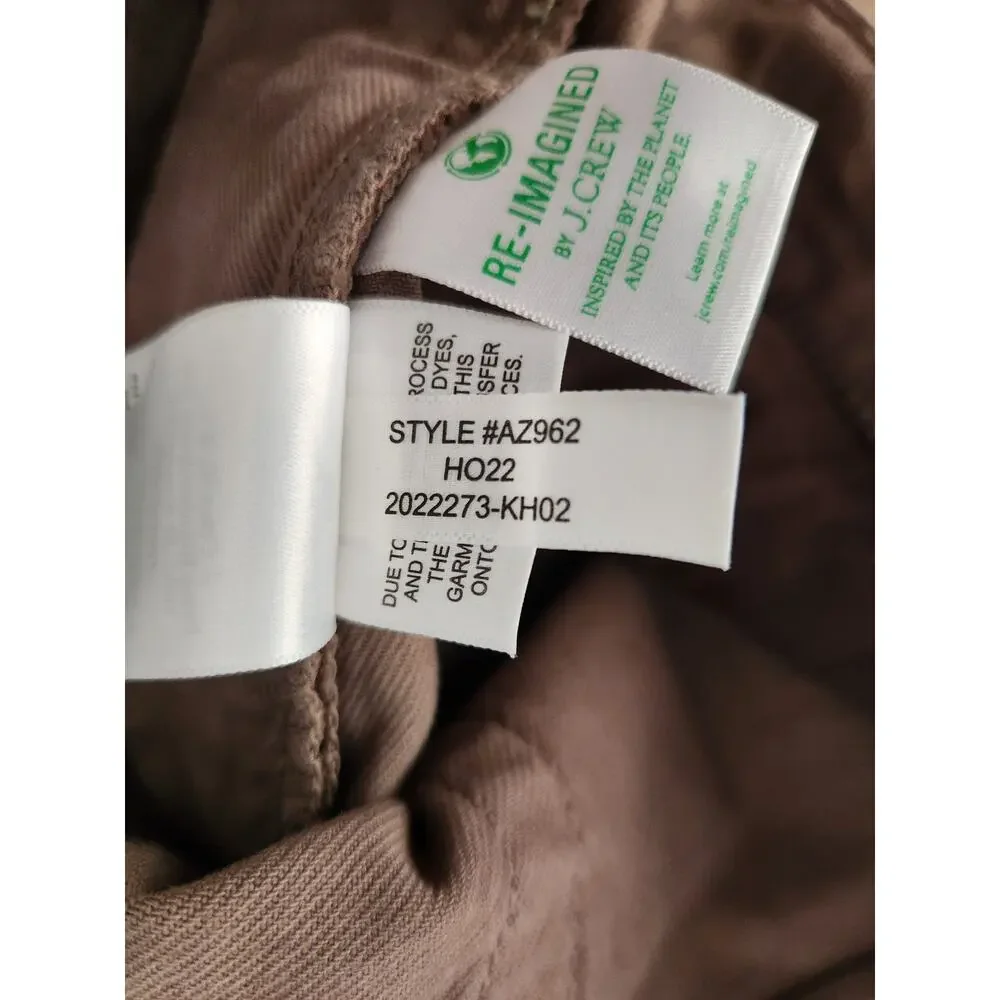 NWOT J. Crew Men's 770™ Straight-Fit Garment-Dyed Pant Green 35/32 *Flaw